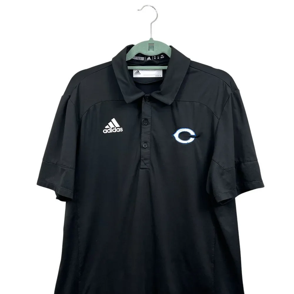 Adidas Mens Polo Shirt Performance Athletic Calvert Cutters Logo Black Sz M*